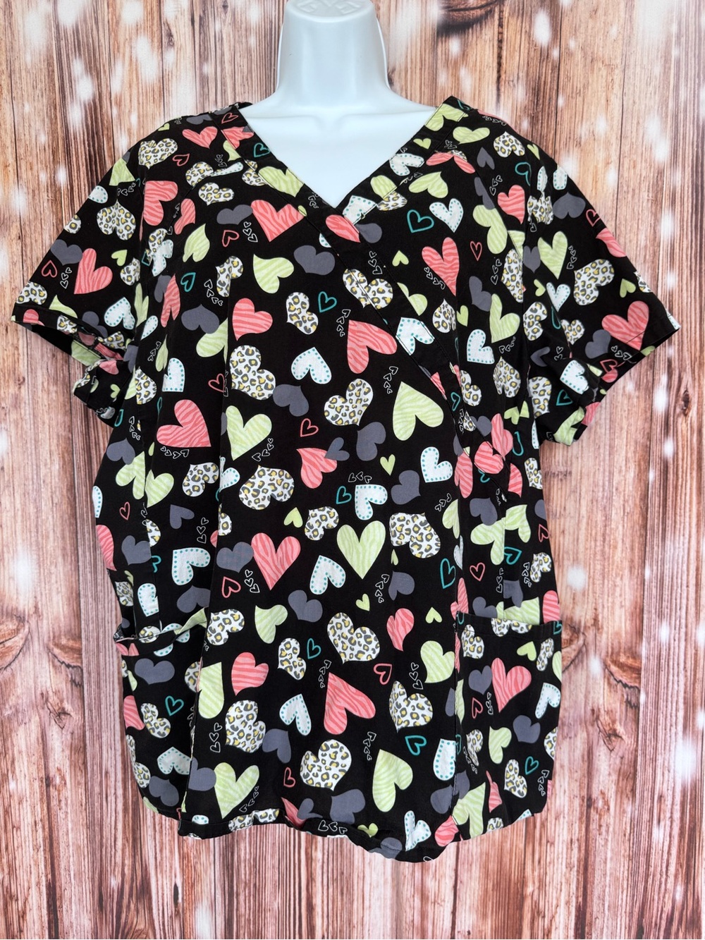 Scrubstar Hearts Top